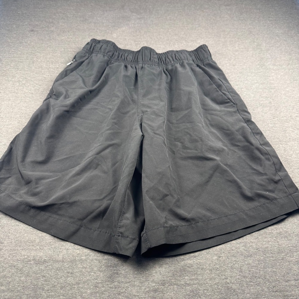Athletic‎ Works Men's Black Athletic Shorts Elastic Waist Pockets Size L